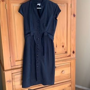 Navy button down dress